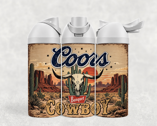 Bouteille Wave 24 oz personnalisée – Coors Banquet Cowboy, désert