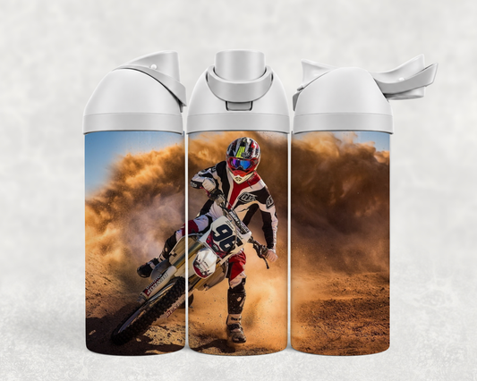 Bouteille Wave 24 oz personnalisée – Motocross dans la poussière