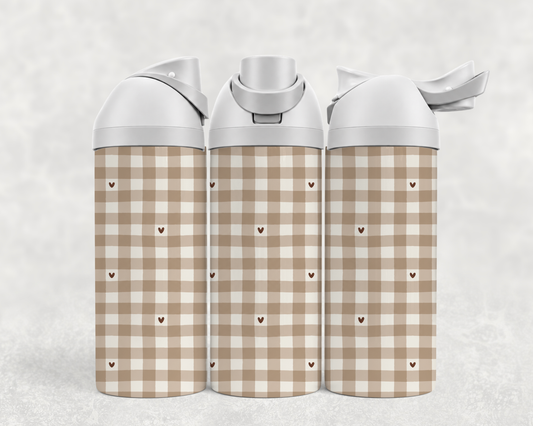 Bouteille Wave 24 oz personnalisée – Vichy beige