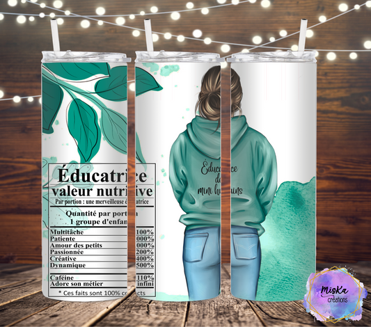 Éducatrice de dos Turquoise