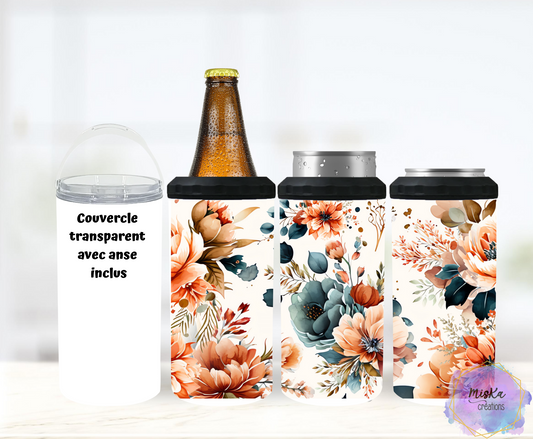 Fleurs Bleu et rose