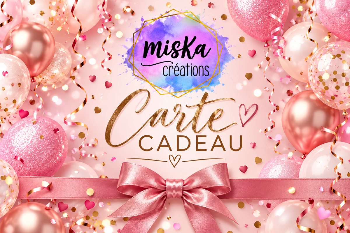 Carte-cadeau d'anniversaire Miska Créations